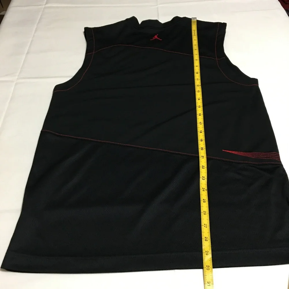 Jordan Sleeveless Jersey Mens Medium Black Red Jumpman Logo